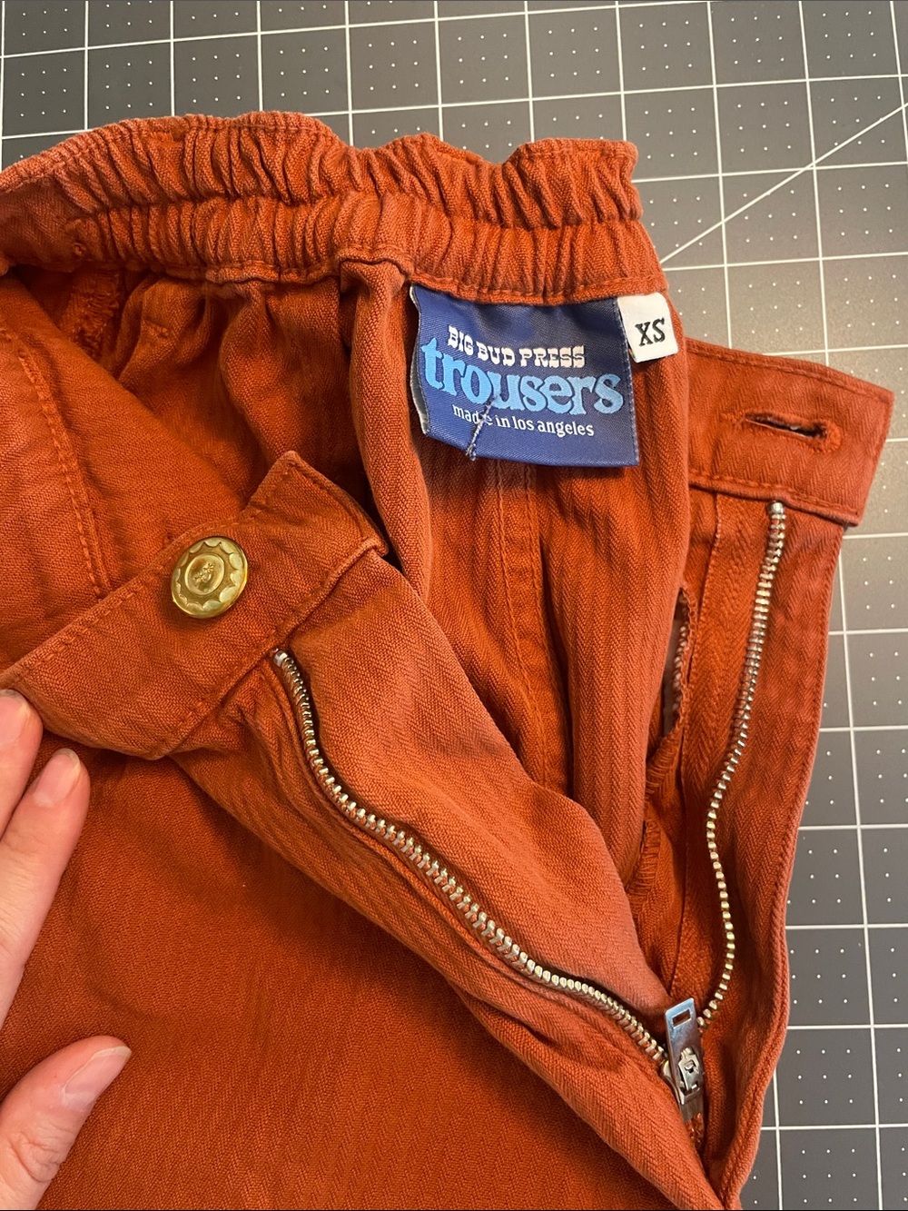 Big Bud Press High-Waist Straight Leg Pants in Rust - Picture 2 of 4
